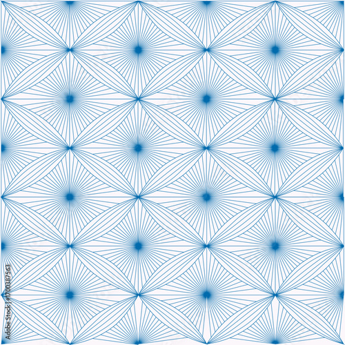 Abstract geometric pattern of interconnected lines and glowing blue nodes