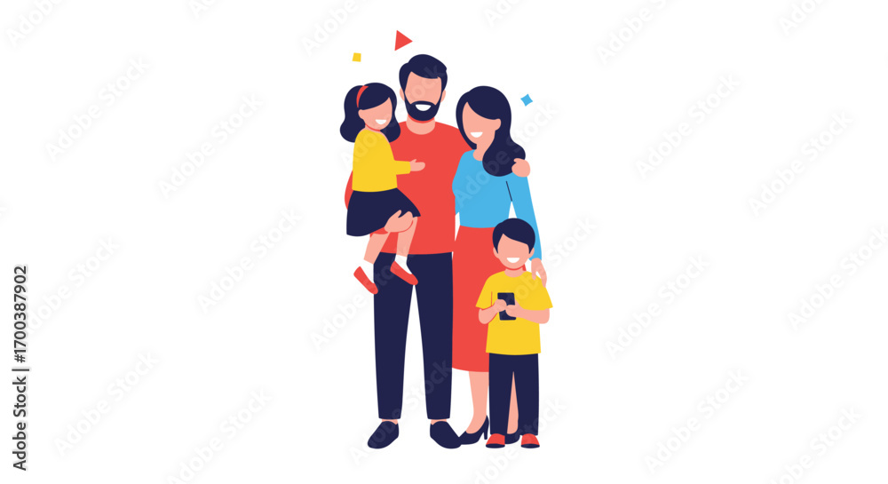 Fototapeta premium Joyful diverse family celebrating togetherness and making wonderful memories with children enjoying the happy occasion