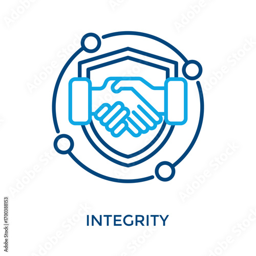Integrity Icon Outline Color Style. Vector Illustration For Graphic Design