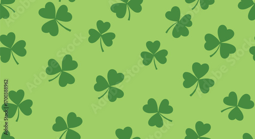 A festive celebration of irish luck and springtime green with abundant shamrock patterns