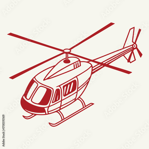 Vector set of isolated black silhouette helicopter icons and illustrations for air transport and flight
