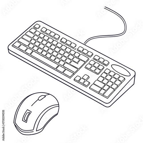 An indispensable electronic input tool for your work, the wireless computer keyboard and mouse