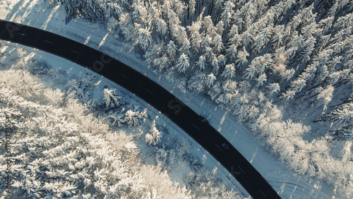 Foto Winterstrasse von oben