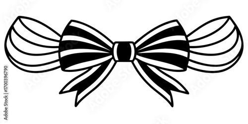 Elegant Striped Ribbon Vector
