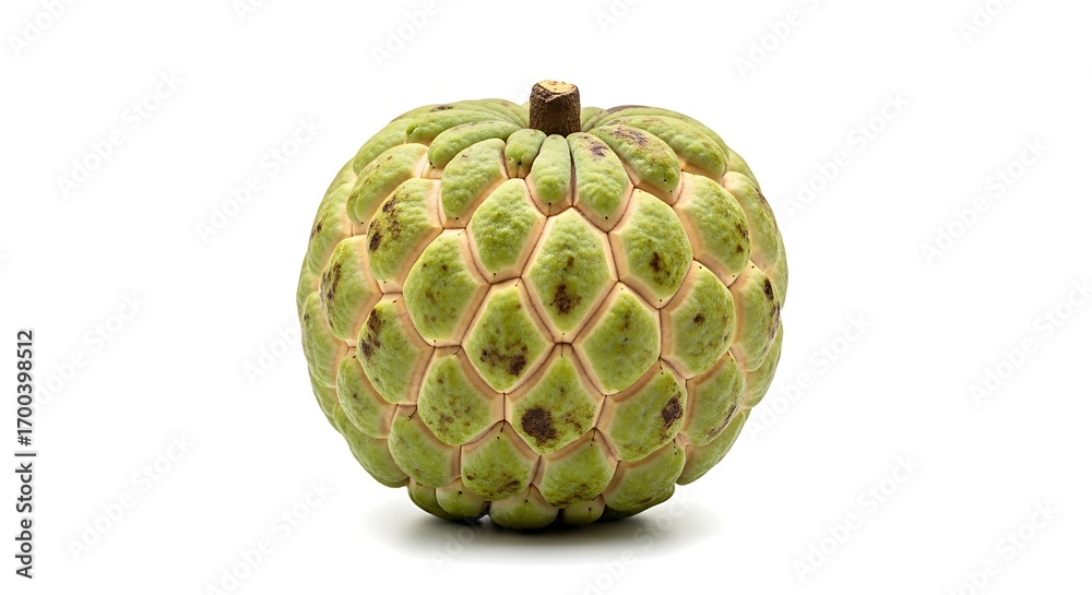 Obraz premium Fresh Custard Apple on White Background.