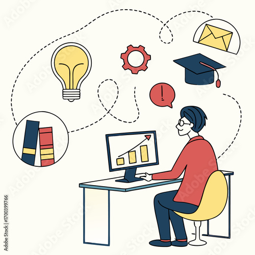Online Business Learning Vector Concept