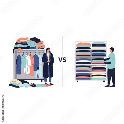 Organized versus disorganized clothing storage and management