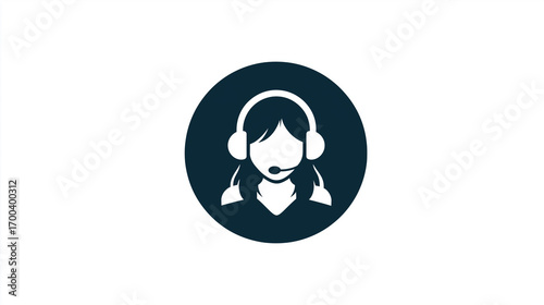 Customer Service Representative Icon for Support, Communication and Business Themes