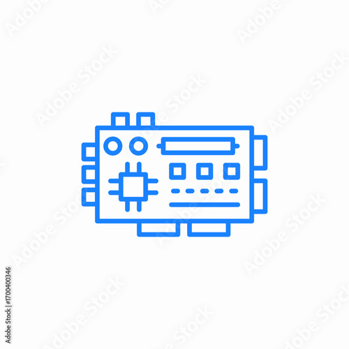 mainboard computer icon sign vector