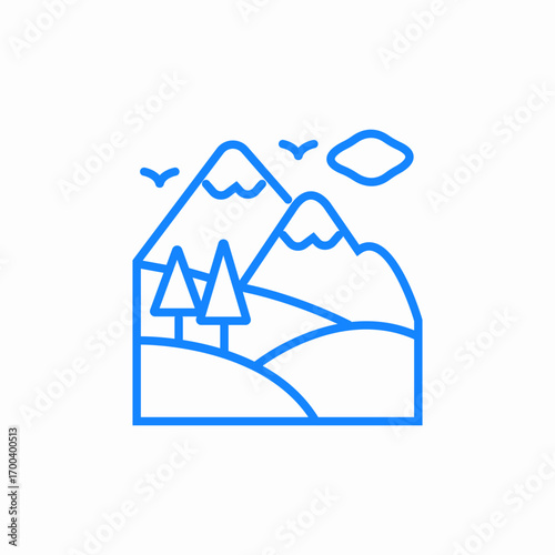mountain landscape icon sign vector