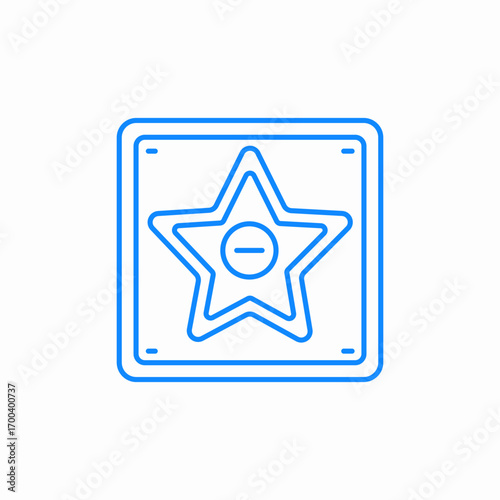 remove favorite star icon sign vector