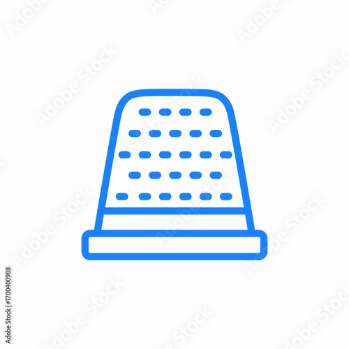 sewing thimble icon sign vector