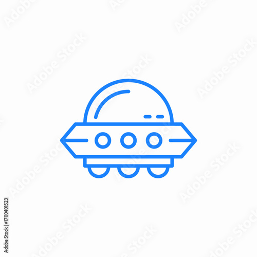 unknown flying object icon sign vector