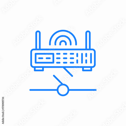 wireless modem icon sign vector