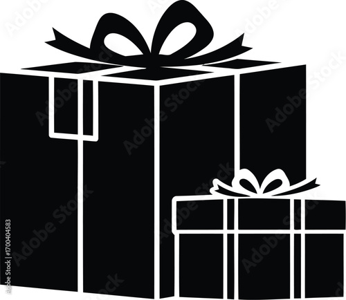 Two gift boxes with ribbons celebrate festive occasions presenting holiday joy transparent background