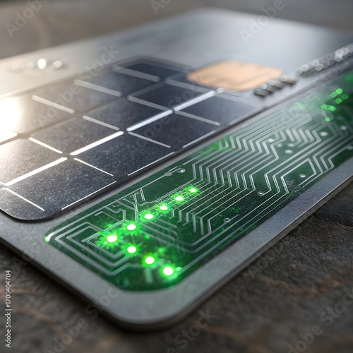 Futuristic Solar Credit Card Concept with Renewable Finance Design in 8K Macro HDR