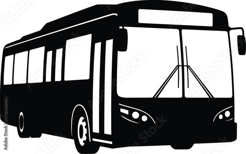 City Bus Silhouette Vector