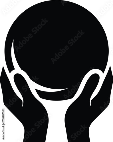 Mystic fortune teller holding crystal ball revealing future secrets and destiny transparent background