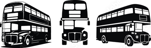 Vintage London Double-Decker Bus Vector