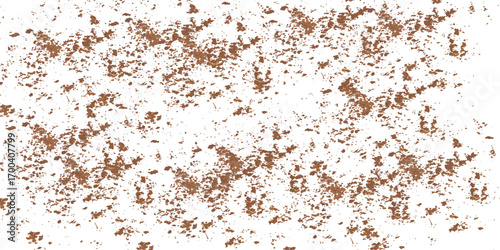 Rusty iron and old metal wall create a dirty brown texture, a grunge pattern on a textured surface