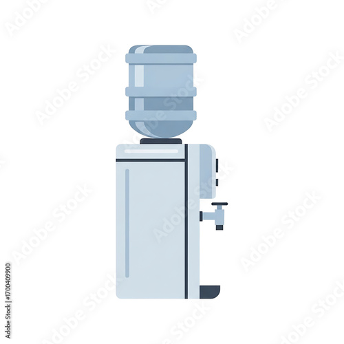 Water cooler dispenser illustration, office drink refreshment, clean water bottle