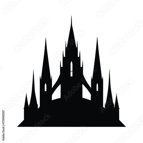 Neon Spires Silhouette
