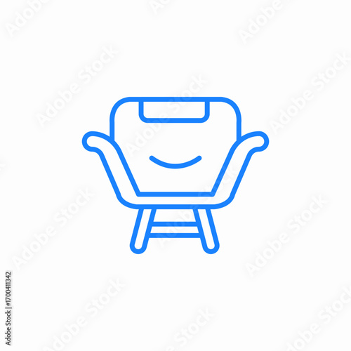 armchair furniture icon sign vector