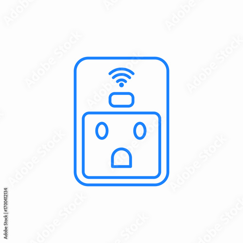 smart plug icon sign vector