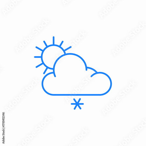 sunny snow icon sign vector
