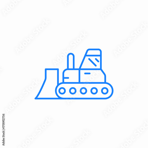 track dozer icon sign vector