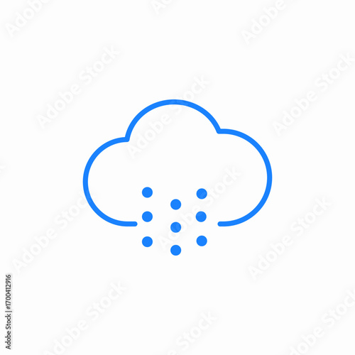 very snowy icon sign vector