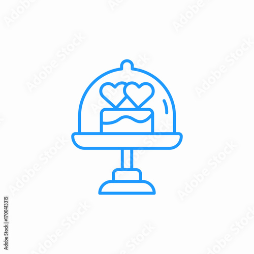 wedding cake display icon sign vector