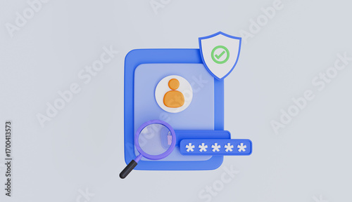Personal data security in social network, Protection of private data, User account with login and password concept