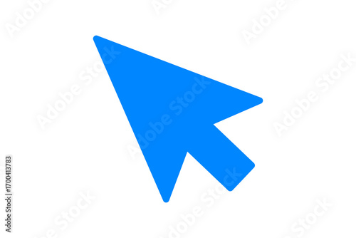 Free Download Bright blue cursor arrow pointing up and right against a contrasting background transparent background - GFXLoad