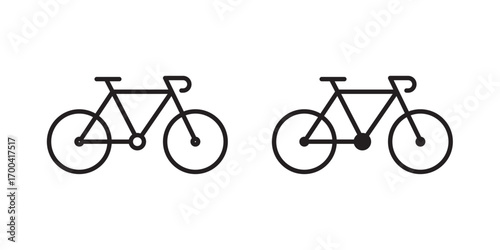 Cycle icon .Vector illustration with stroke and fill on a white background. 