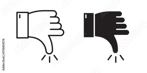 Dislike icon. Dislike icon. for social networks. for apps and websites. Vector illustration with stroke and fill on a white background.
