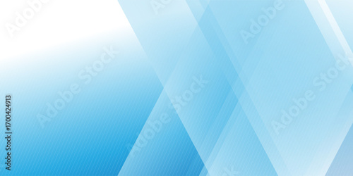 Abstract modern blue horizontal banner background with geometric diagonal overlay layer and glowing lines. Suit for banner, poster, cover, header, flyer, brochure, website, presentation.