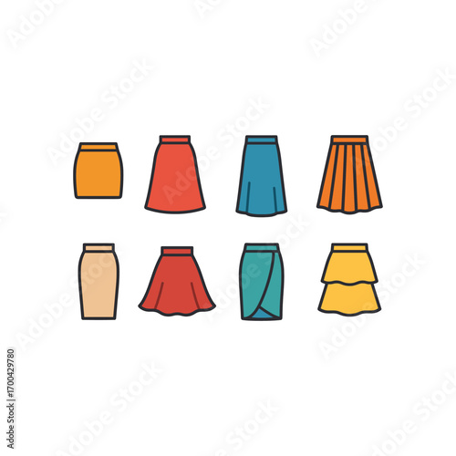 Fashionable skirt collection design for modern wardrobe concepts