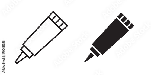 Glue icon. Vector illustration with stroke and fill on a white background.