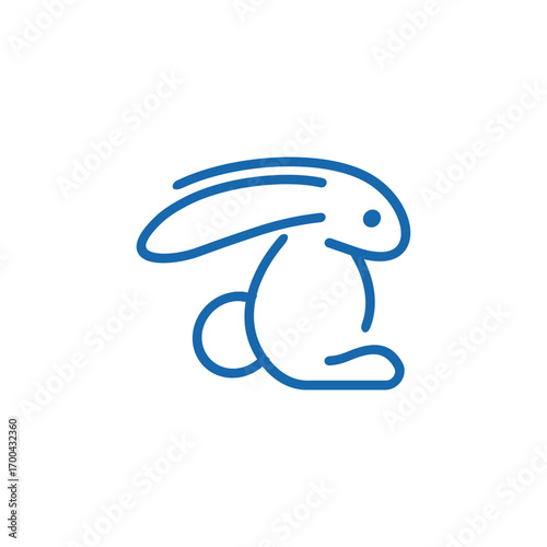 A vector illustration of a blue logo design with a water concept and round silhouette of people doing a sport activity