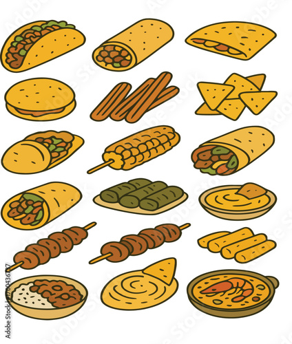 set of food