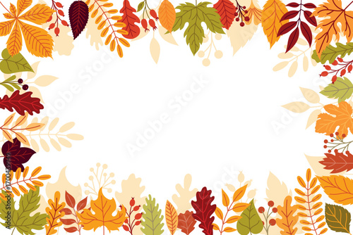 Fall background with colorful leaves