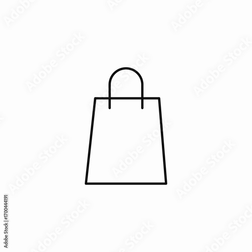 empty shopping bag  icon sign vector