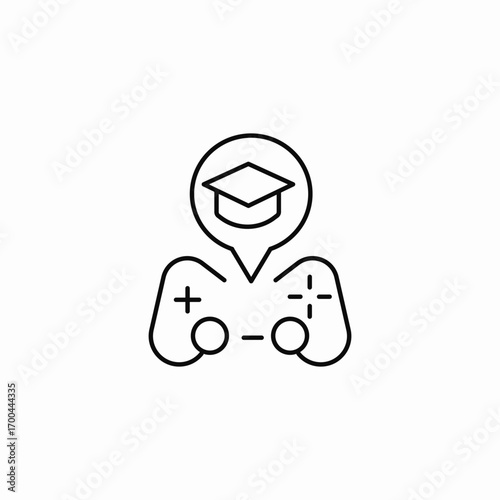 gaming education icon icon sign vector