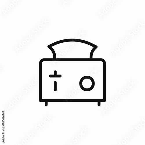kitchen toaster appliance icon sign vector