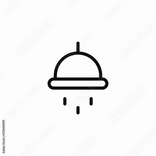 rainfall shower head icon sign vector
