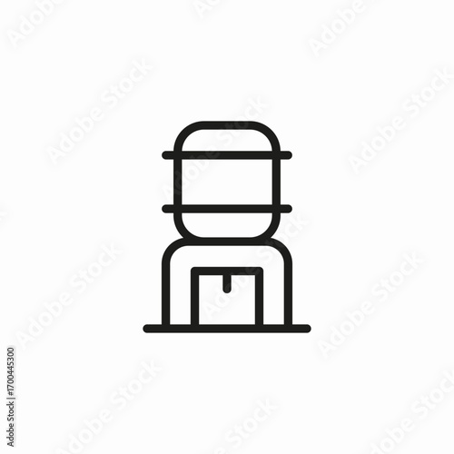 smart water cooler icon sign vector