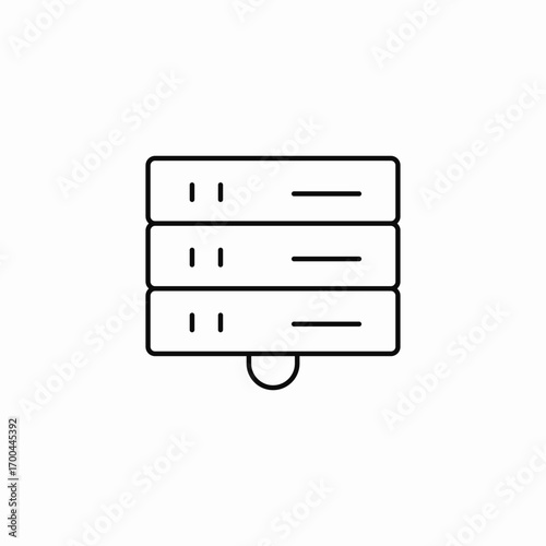 stacked server racks icon sign vector