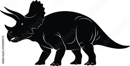 Flat vector illustration of black silhouette beetles, rhinoceros and stag beetles, insect wings, horned bugs, detailed insect collection.