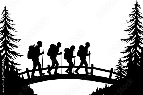 "Silhouette of Hunter Aiming Shotgun at Flying Birds"